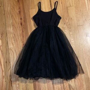 Black tulle dress